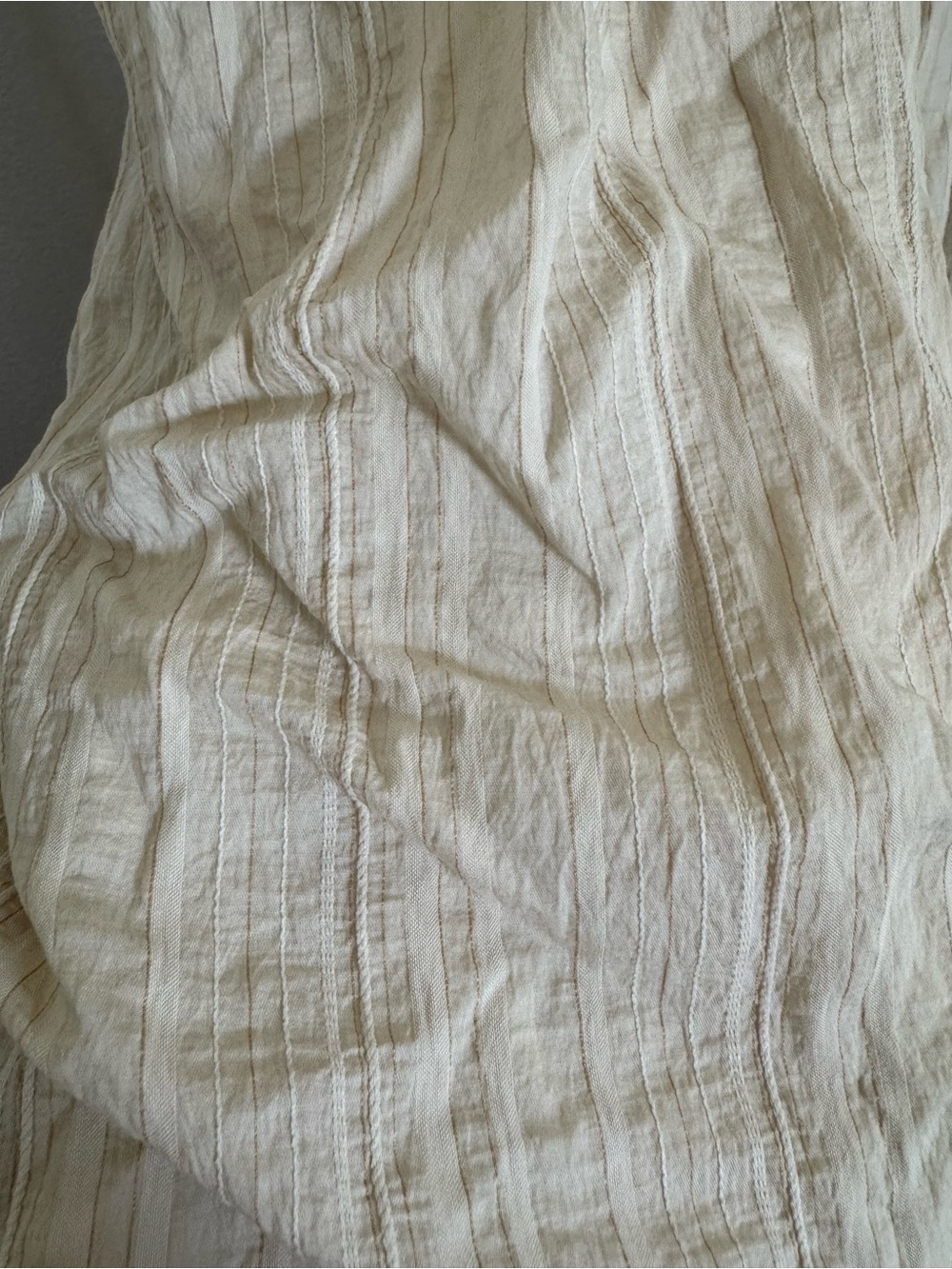 Mare Mare x Anthro Ruffled Shoulder Maxi Dress in Light Beige - Picture 6 of 8